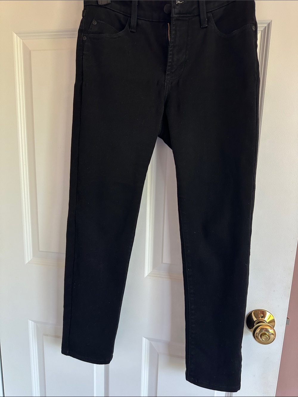 Black Women’s Slim Jeans - Classic Black Denim - Picture 4 of 6